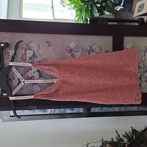New Victorias Secret Very Sexy Lacie T Back Dress S Peach Babydoll Lace Lingerie